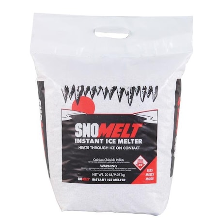Snomelt SnoMelt S020BG 20 lbs Calcium Chloride Pellet Bag S020BG